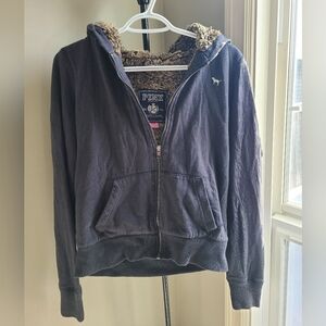 Vintage Y2K Victoria's Secret PINK Sherpa Full-Zip Hoodie